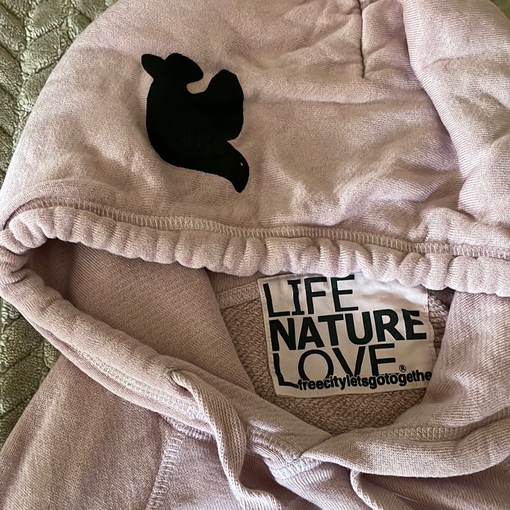 Free city - Life Nature Love pink hoodie